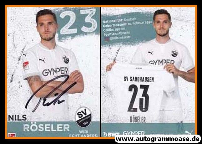 Autogramm Fussball | SV Sandhausen | 2020 | Nils RÖSELER