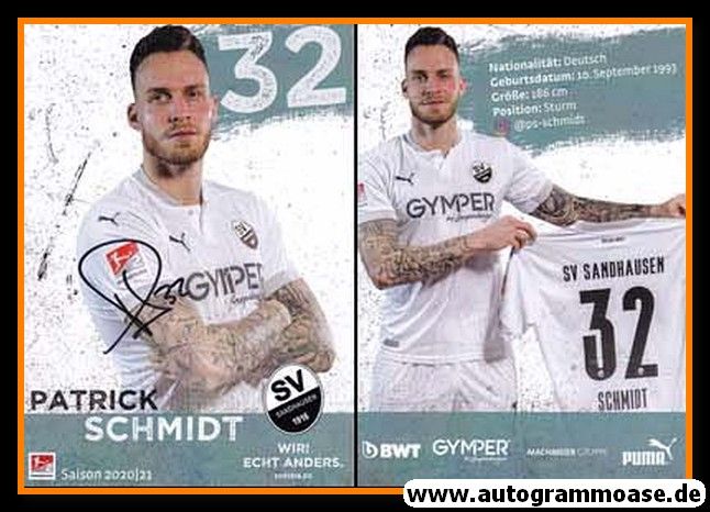 Autogramm Fussball | SV Sandhausen | 2020 | Patrick SCHMIDT
