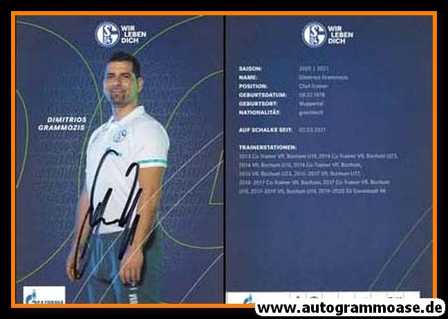 Autogramm Fussball | FC Schalke 04 | 2020 | Dimitrios GRAMMOZIS
