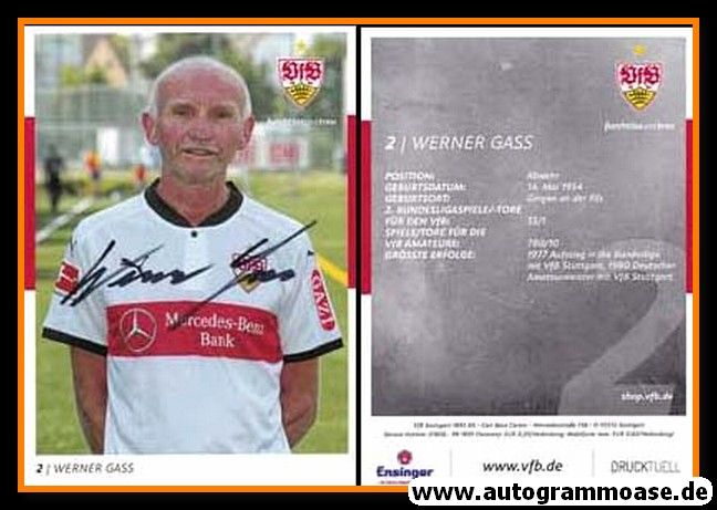 Autogramm Fussball | VfB Stuttgart | 2017 TM | Werner GASS