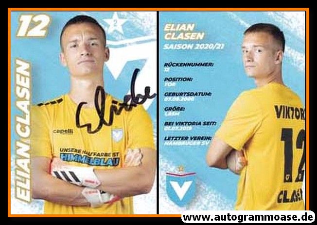 Autogramm Fussball | Viktoria Berlin | 2020 | Elian CLASEN