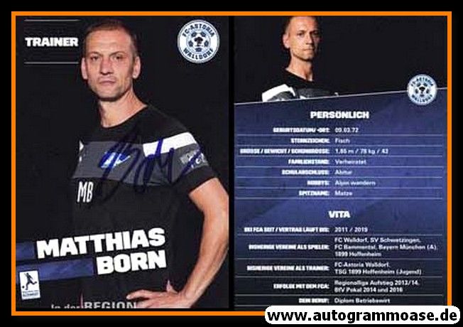 Autogramm Fussball | FC Astoria Walldorf | 2010er | Matthias BORN
