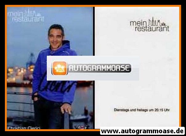 Autogramm TV | VOX | Christian CLERICI | 2000er "Mein Restaurant"