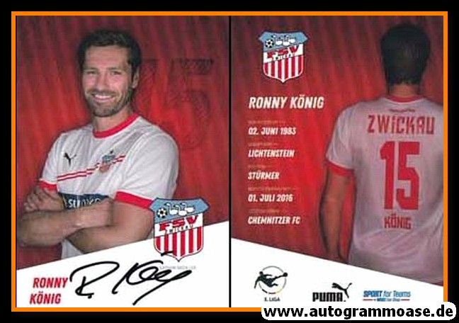 Autogramm Fussball | FSV Zwickau | 2020 | Ronny KÖNIG