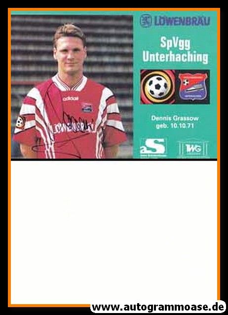 Autogramm Fussball | SpVgg Unterhaching | 1996 | Dennis GRASSOW