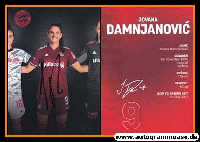 Autogramm Fussball (D) | FC Bayern München | 2021 | Jovana DAMNJANOVIC