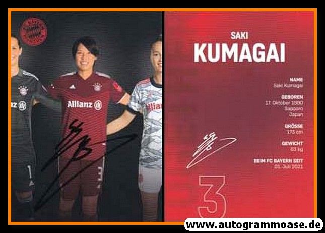 Autogramm Fussball (D) | FC Bayern München | 2021 | Saki KUMAGAI