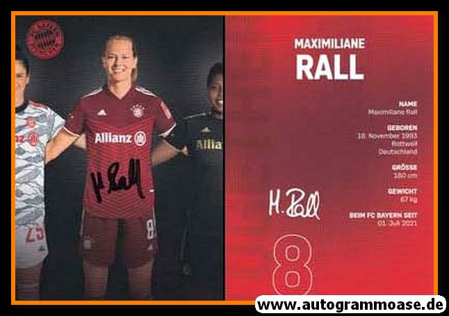 Autogramm Fussball (D) | FC Bayern München | 2021 | Maximiliane RALL