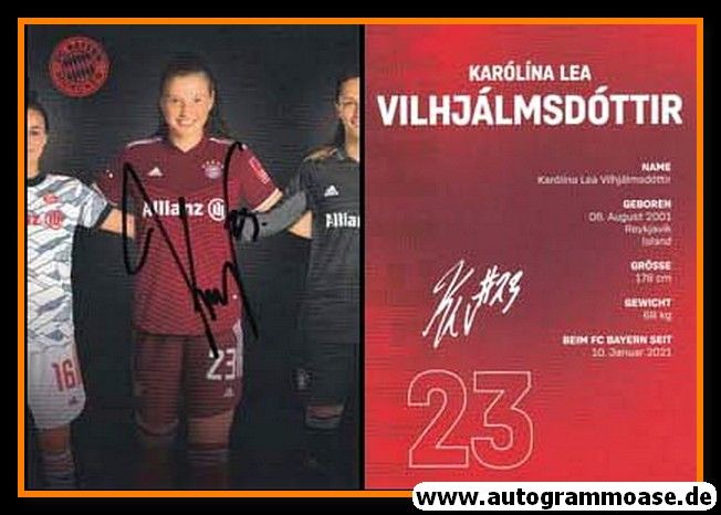 Autogramm Fussball (D) | FC Bayern München | 2021 | Karolina Lea VILHJALMSDOTTIR