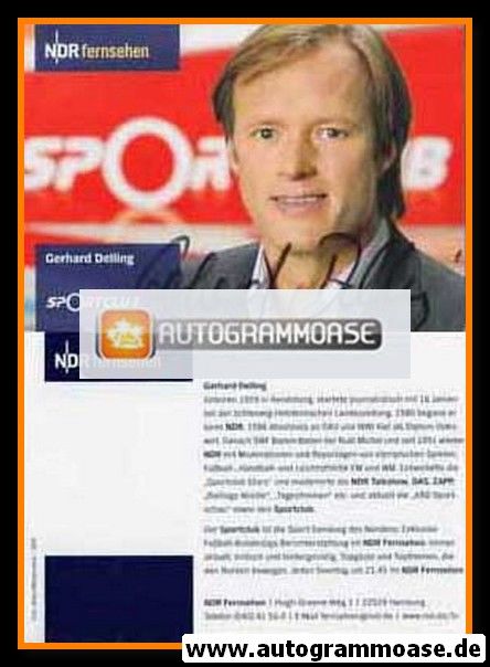Autogramm TV | NDR | Gerhard DELLING | 2000er "Sportclub" (Westermann)