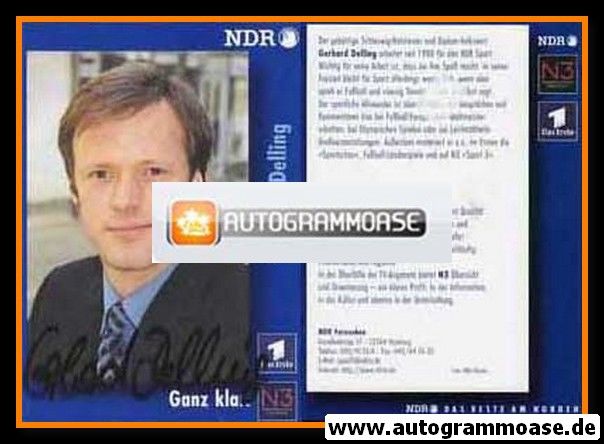 Autogramm TV | NDR | Gerhard DELLING | 1990er (Portrait Color) Mundry