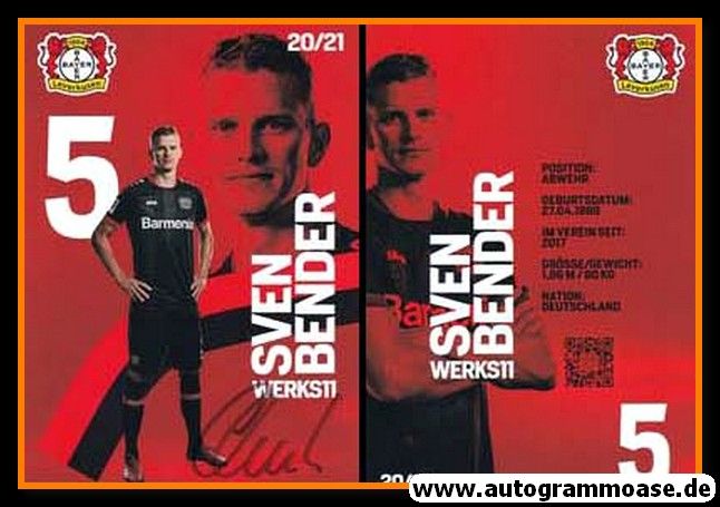 Autogramm Fussball | Bayer Leverkusen | 2020 | Sven BENDER