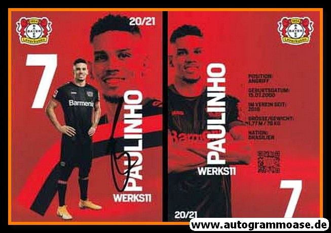 Autogramm Fussball | Bayer Leverkusen | 2020 | PAULINHO