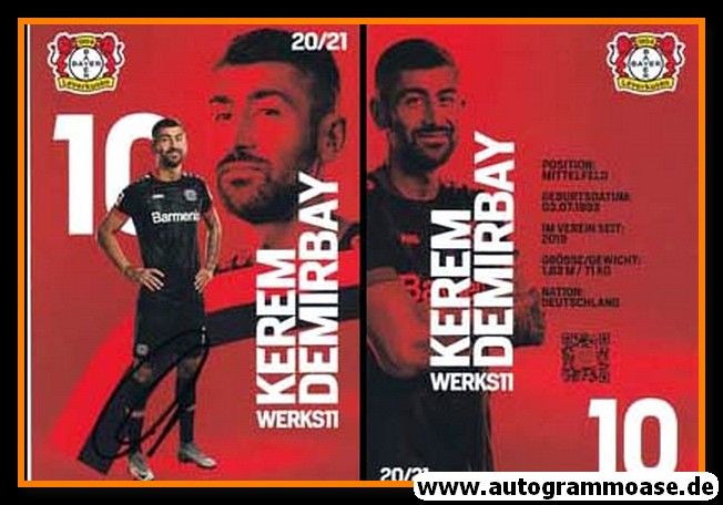 Autogramm Fussball | Bayer Leverkusen | 2020 | Kerem DEMIRBAY