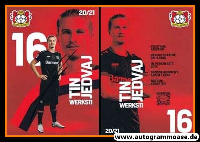 Autogramm Fussball | Bayer Leverkusen | 2020 | Tin JEDVAJ