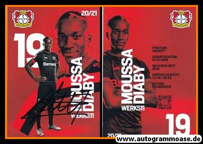 Autogramm Fussball | Bayer Leverkusen | 2020 | Moussa DIABY