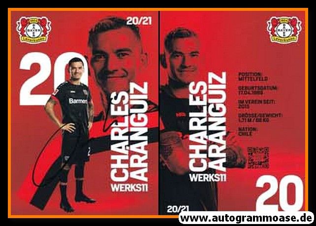Autogramm Fussball | Bayer Leverkusen | 2020 | Charles ARANGUIZ