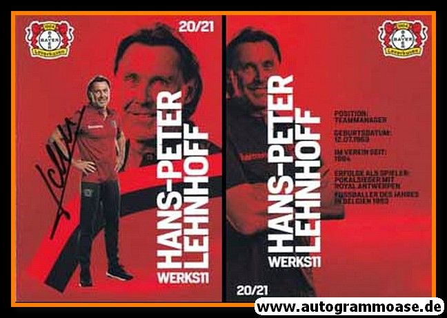 Autogramm Fussball | Bayer Leverkusen | 2020 | Hans-Peter LEHNHOFF