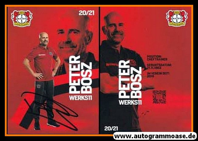 Autogramm Fussball | Bayer Leverkusen | 2020 | Peter BOSZ
