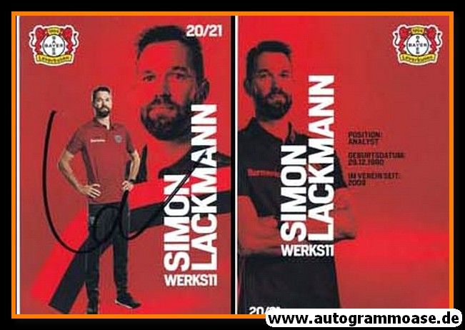 Autogramm Fussball | Bayer Leverkusen | 2020 | Simon LACKMANN