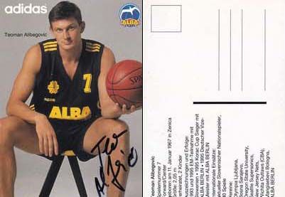 Autogramm Basketball | Alba Berlin | 1995 | Teoman ALIBEGOVIC
