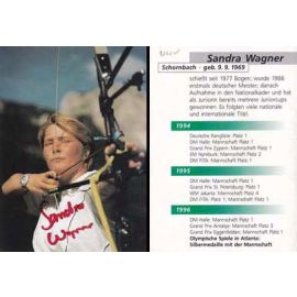 Autogramm Bogenschiessen | Sandra WAGNER | 1996 (Portrait Color) OS-Silber
