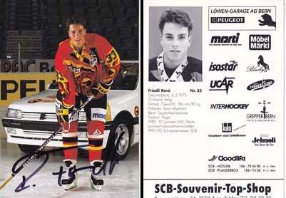 Autogramm Eishockey | SC Bern | 1992 | Rene FRIEDLI