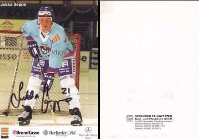 Autogramm Eishockey | EC Kassel Huskies | 1996 | Jukka SEPPO