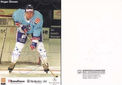 Autogramm Eishockey | EC Kassel Huskies | 1996 | Roger ÖHMAN