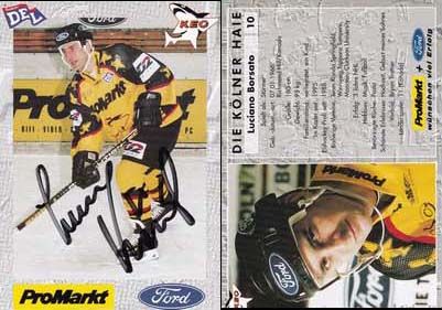 Autogramm Eishockey | Kölner EC | 1995 | Luciano BORSATO