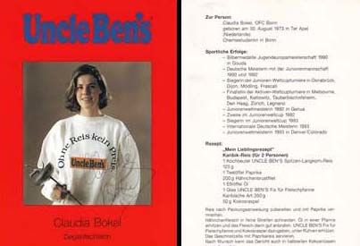 Autogramm Fechten | Claudia BOKEL | 1993 (Portrait Color) Uncle Bens