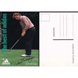 Autogramm Golf | Bernhard LANGER | 1990er (Spielszene Color) Adidas