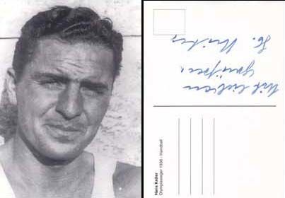 Autogramm Handball | DHB | 1936 Retro | Hans KEITER (Portrait SW) Olympiasieg