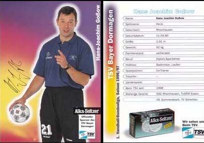 Autogramm Handball | TSV Bayer Dormagen | 1996 | Hans-Joachim GOSSOW