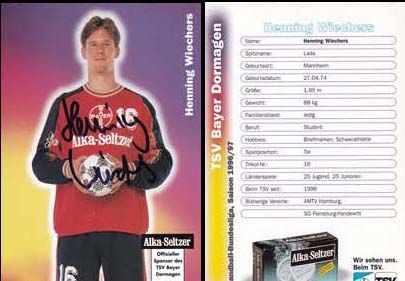 Autogramm Handball | TSV Bayer Dormagen | 1996 | Henning WIECHERS