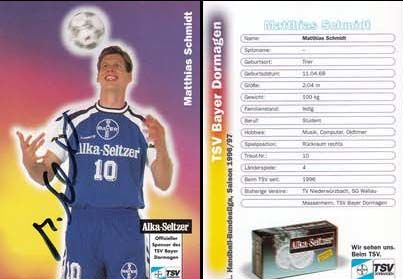 Autogramm Handball | TSV Bayer Dormagen | 1996 | Matthias SCHMIDT