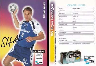 Autogramm Handball | TSV Bayer Dormagen | 1996 | Stefan ADAM