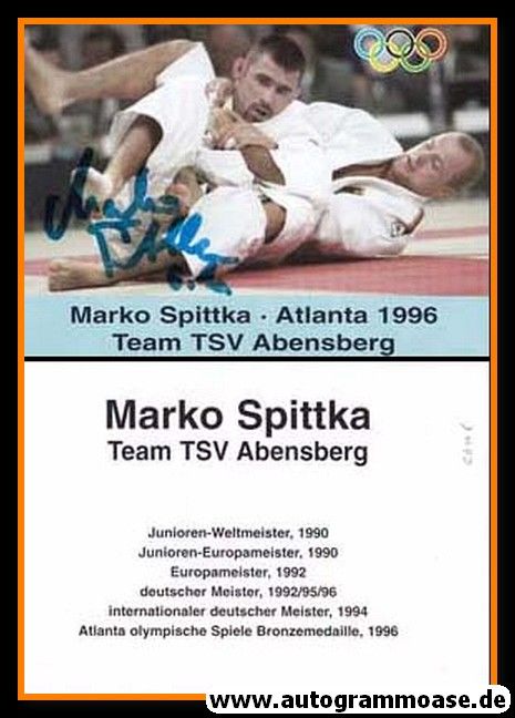 Autogramm Judo | Marko SPITTKA |  1996 (Kampfszene Color) OS-Bronze
