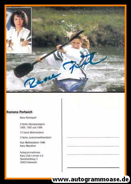 Autogramm Kanu | Ramona PORTWICH | 1996 (Collage Color) Olympiasieg