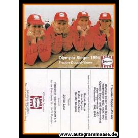 Autogramme Kanu | FRAUEN DOPPELVIERER | 1996 (Portrait Color Langnese) OS-Gold