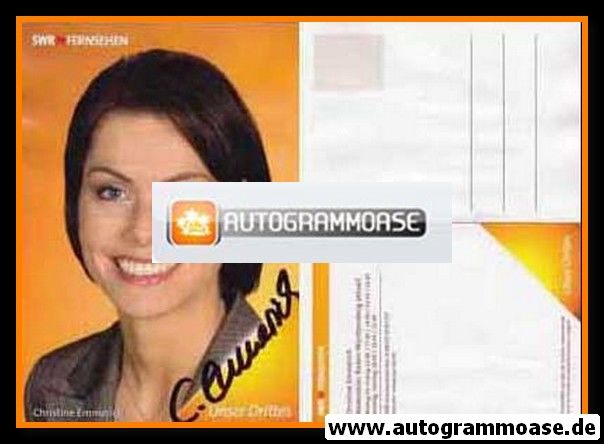 Autogramm TV | SWR | Christine EMMERICH | 2000er "Baden-Württemberg Aktuell"