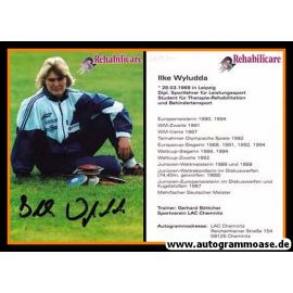 Autogramm Diskuswurf | Ilke WYLUDDA | 1990er (Portrait Color Rehabilicare) OS-Gold