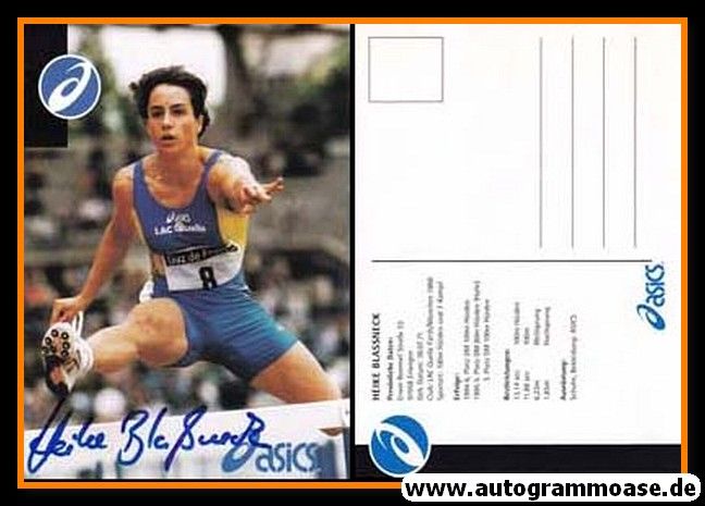 Autogramm Sprint | Heike BLASSNECK | 1990er (Rennszene Color) Asics