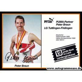 Autogramm Mittelstrecke | Peter BRAUN | 1980er (Portrait Color) Puma