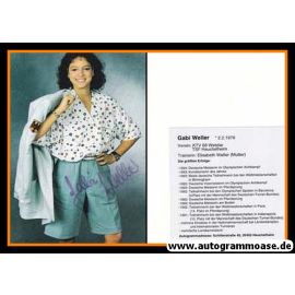 Autogramm Turnen | Gabi WELLER | 1990er (Portrait Color)