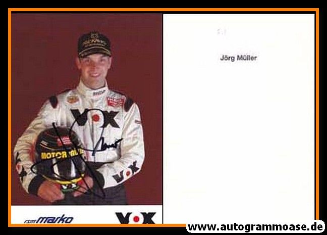 Autogramm Tourenwagen | Jörg MÜLLER | 1990er (Portrait Color) RSM Marko