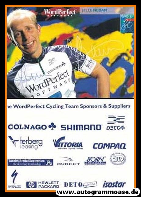 Autogramm Radsport | Jelle NIJDAM | 1990er (Portrait Color) WordPerfect 1