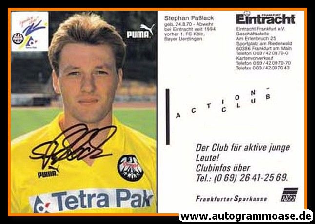 Autogramm Fussball | Eintracht Frankfurt | 1994 | Stephan PASSLACK