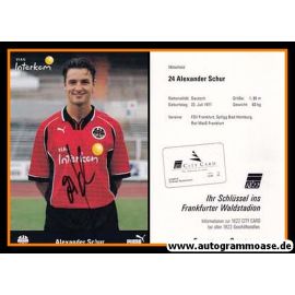 Autogramm Fussball | Eintracht Frankfurt | 1998 | Alexander SCHUR
