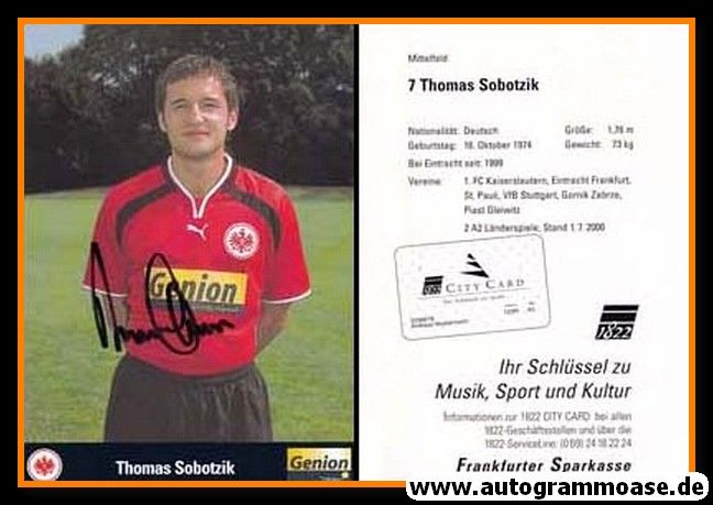 Autogramm Fussball | Eintracht Frankfurt | 2000 | Thomas SOBOTZIK
